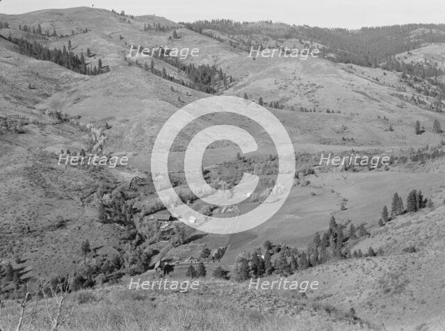 Possibly: Upper end of Squaw Creek Valley..., Ola self-help sawmill co-op, Gem County, Idaho, 1939. Creator: Dorothea Lange.