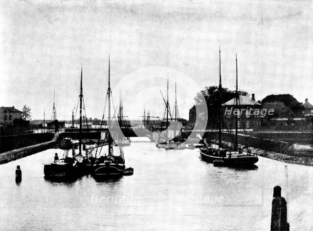 The Opening of the Baltic Canal: lock at Rendsburg, for communication with the Eider, 1895. Creator: Unknown.