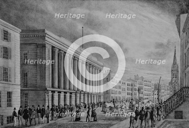 Wall Street, New York, 1848. Creator: Anon.