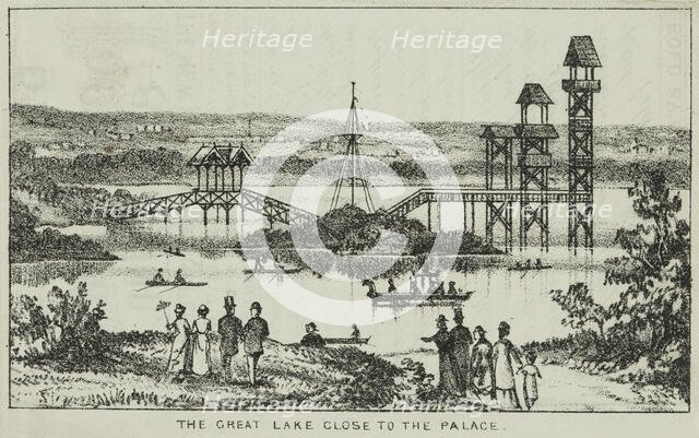 The Great Lake close to the Alexandra Palace, 19th century. Creator: Unknown.