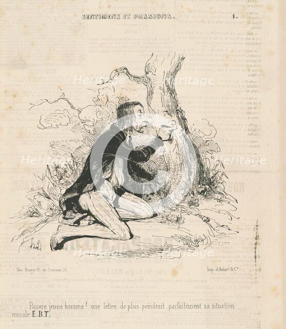 Pauvre jeune homme!, 19th century. Creator: Honore Daumier.