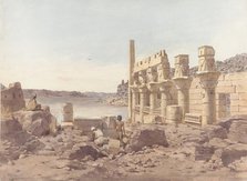 View of the temple ruins at Philae near Aswan, 1859. Creator: Willem de Famars Testas.