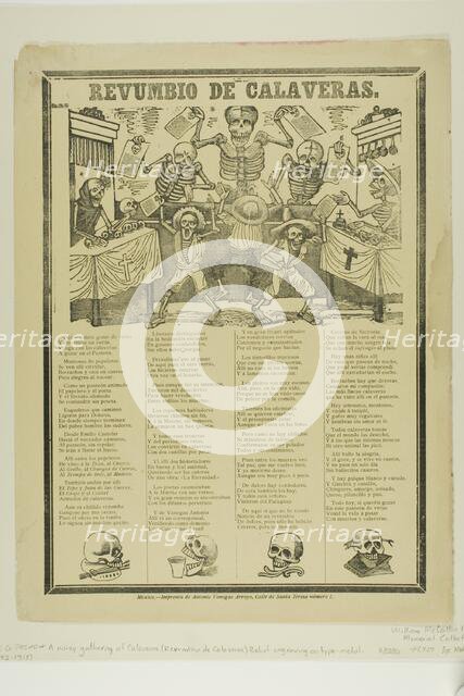 A Noisy Gathering of Calaveras, n.d. Creator: José Guadalupe Posada.