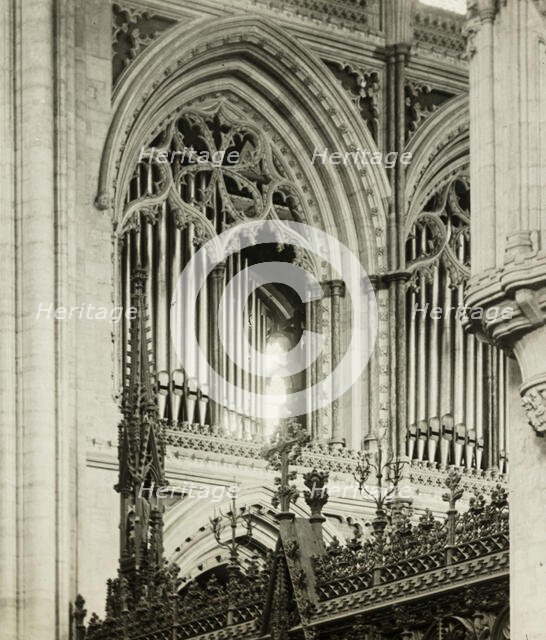 Ely Cathedral: Choir Triforium, North Side, c. 1891. Creator: Frederick Henry Evans.