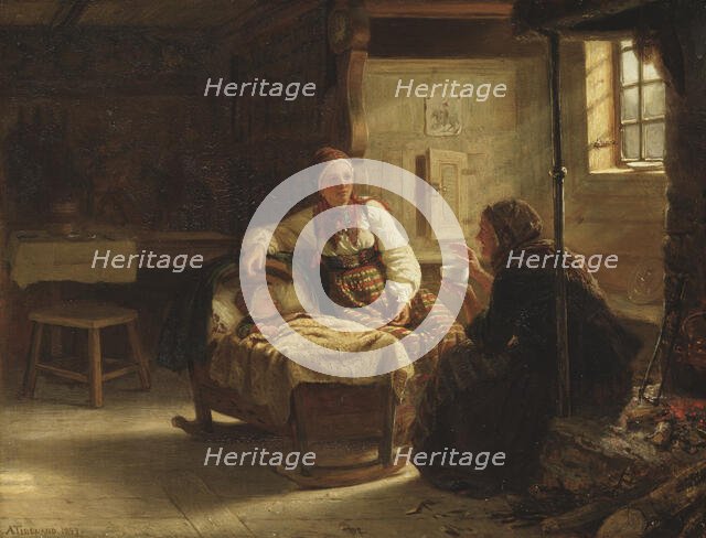 The Fortune-teller, 1857. Creator: Adolph Tidemand.