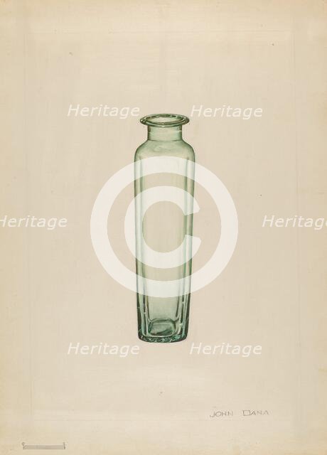 Medicine Bottle, c. 1936. Creator: John Dana.