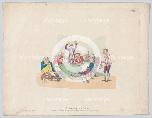 A Long Story, April 1, 1803., April 1, 1803. Creator: Thomas Rowlandson.