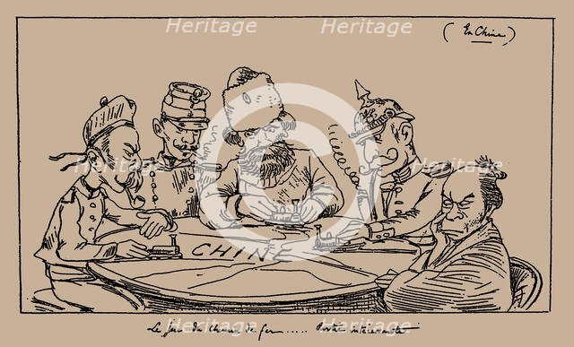 Chemin de fer (Railway) gambling game, 1898. Creator: Bigot, Georges (1860-1927).