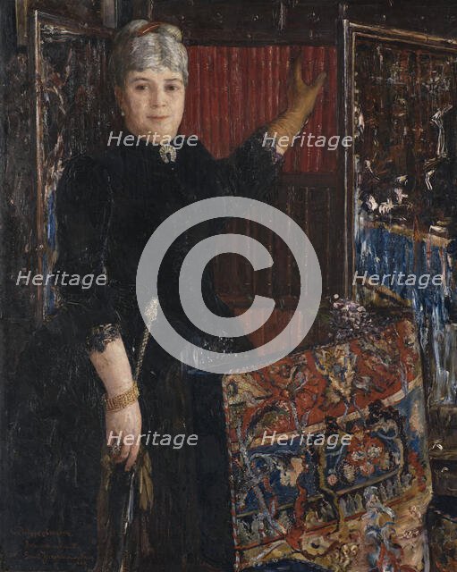 Mrs Caroline Schloss, 1885. Creator: Ernst Josephson.