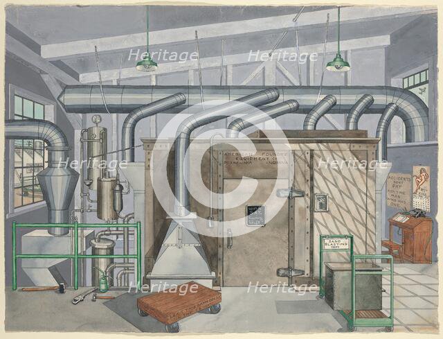Exterior Sand Blasting Chamber, 1935, 1935/1942. Creator: Perkins Harnly.
