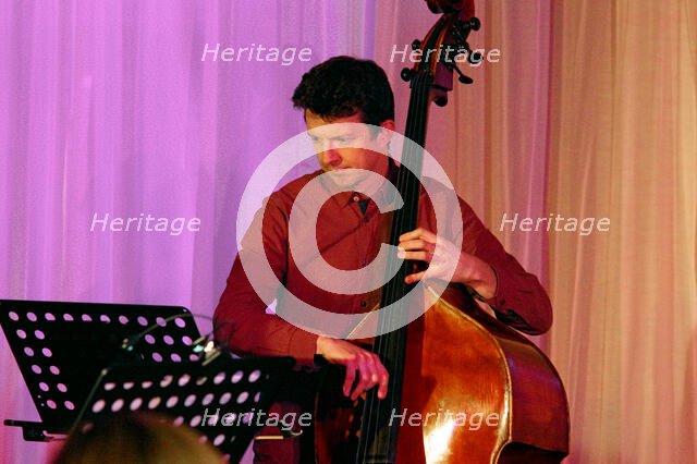 Dave Manington, Eddie Parker’s Airborn, Watermill Jazz Club, Dorking, Surrey, March 2025. Creator: Brian O'Connor.