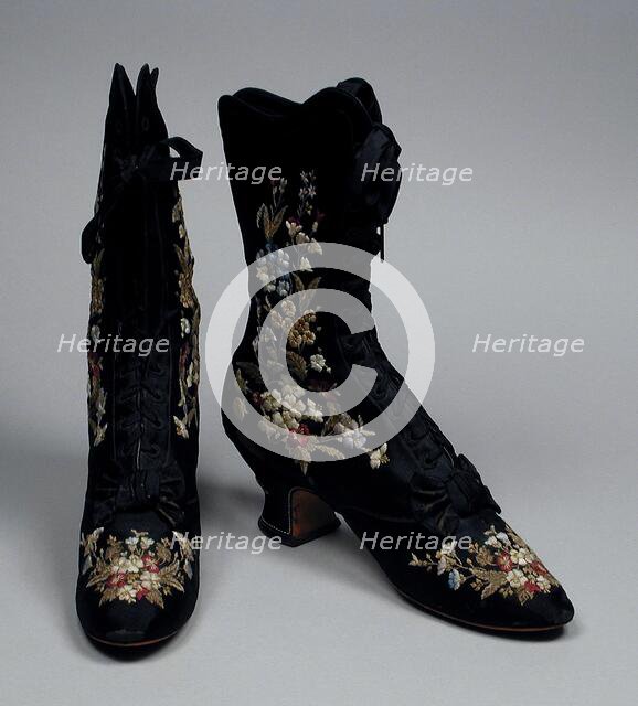 Pair of woman’s boots, c.1885. Creator: Unknown.