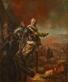 King Louis XV of France (1710-1774) at the battlefield, c1745. Creator: Anonymous.