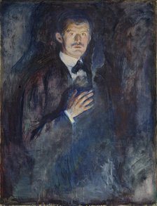Self Portrait with Cigarette. Artist: Munch, Edvard (1863-1944)