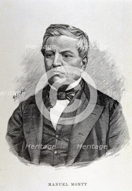 Montt, Manuel (1809 - 1880), Chilean politician, 1888. Creator: Vilardell.