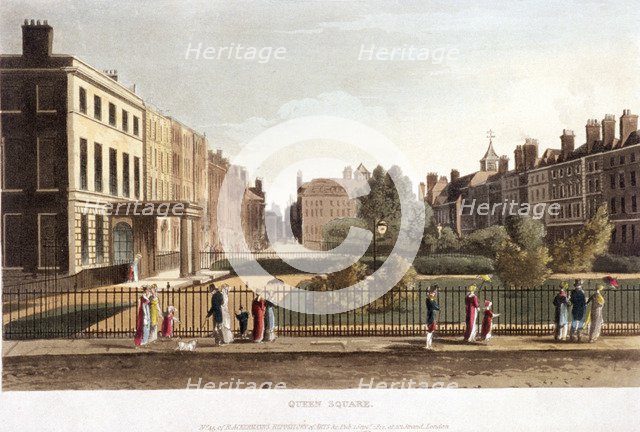 Queen Square, Holborn, London, 1812. Artist: Anon