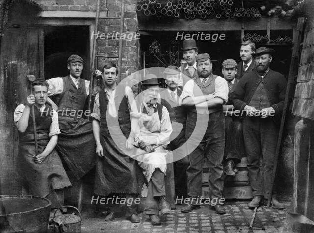 Foundry workers, King Street, Maidenhead, Windsor and Maidenhead, 1860-1922. Creator: Henry Taunt.