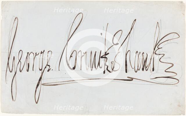 George Cruikshank (decorative signature). Creator: George Cruikshank.