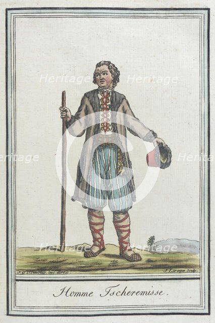 Costumes de Différents Pays, 'Homme Ischeremisse', c1797. Creators: Jacques Grasset de Saint-Sauveur, LF Labrousse.