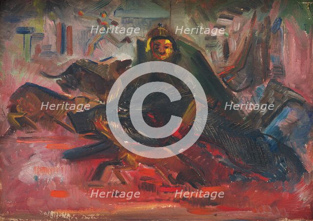 Boar Hunt, 1940. Creator: Arnold Peter Weisz-Kubincan.
