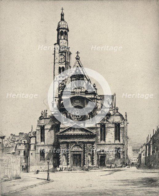 'Church of St Étienne-du-Mont', 1915. Artist: George T Plowman.