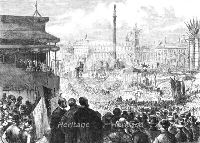 Laying the Foundation-Stone of the new Municipal Buildings, Glasgow, 1883. Creator: Unknown.