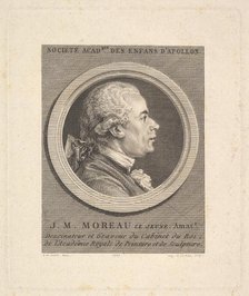 Portrait of Jean-Michel Moreau, 1787. Creator: Augustin de Saint-Aubin.