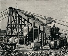 Kimbereley Diamond Mine: apparatus for raising the diamantiferous earth, 1896. Artist: Unknown