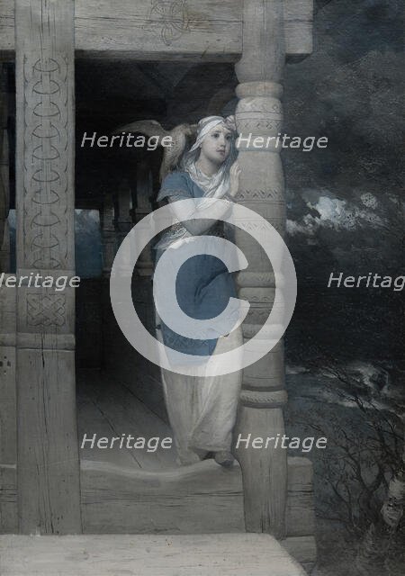 Frithiof's Saga: The Lament of Ingeborg, 1880s. Creator: Malmström, August (1829-1901).