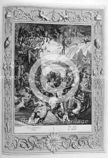 'Scene of Hell', 1733. Artist: Bernard Picart