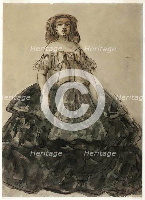 Standing Woman, c. 1870–1875. Creator: Constantin Guys.