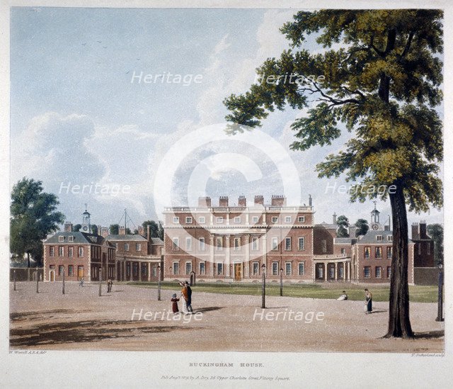 Buckingham House, Westminster, London, 1819. Artist: Thomas Sutherland