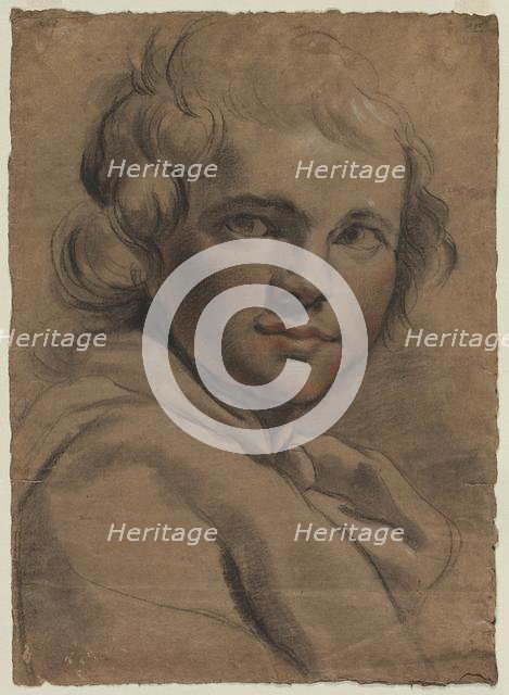 Head of a Young Man, 1780s. Creator: Gaetano Gandolfi (Italian, 1734-1802).