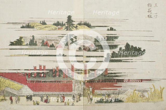 Inari Shrine at Oji, c1802. Creator: Hokusai.