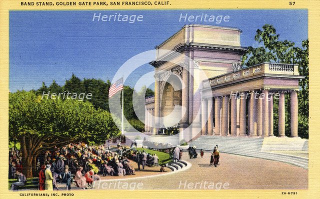 Band Stand, Golden Gate Park, San Francisco, California, USA, 1932. Artist: Unknown