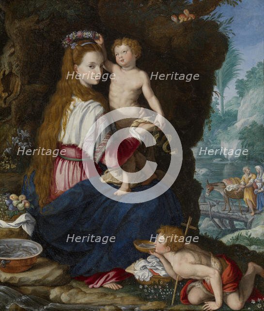 Madonna and Child with the Infant Saint John the Baptist, late 16th-early 17th century. Creator: Alessandro Allori.