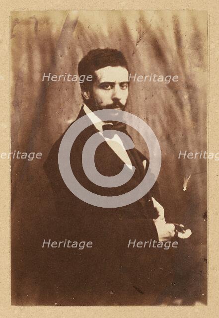 Portrait of a Gentleman, 1854. Creators: Achille Deveria, Théodule Deveria.