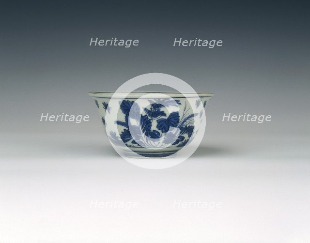 Blue and white bowl with cabbage-like flowers, Ming dynasty, China, 1550-1580. Artist: Unknown