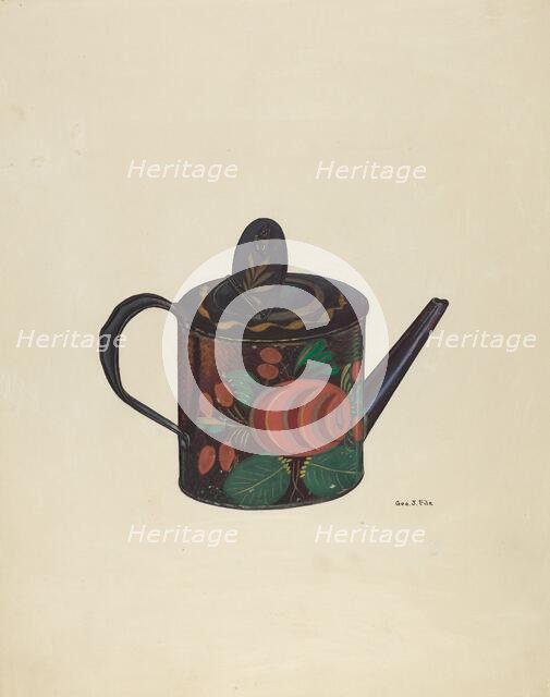 Teapot, 1935/1942. Creator: George File.