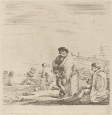 Standing Sailor Talking with a Seated Levantine. Creator: Stefano della Bella.