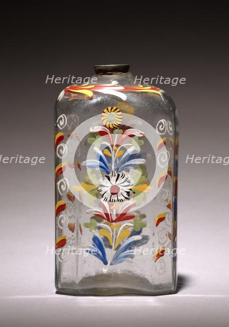 Enameled Bottle, 1700s. Creator: Unknown.