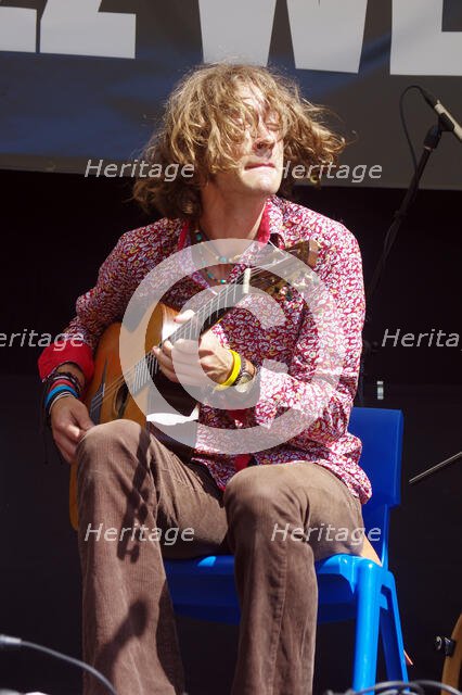 Remi Harris, Remi Harris and Tom Moore Duo, Battle Jazz Weekend, Battle, East Sussex, 24 July 2022. Creator: Brian O'Connor.