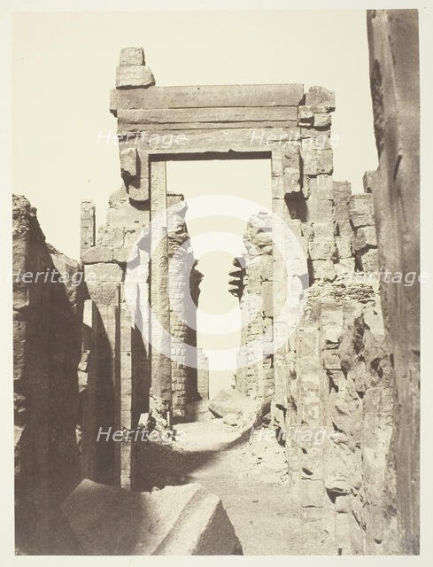 Karnac, Grande Allée du Milieu des Ruines, Prise de l'est, 1859/60. Creator: Louis de Clercq.