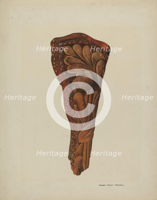 Gun Holster, c. 1936. Creator: Eva Fox.