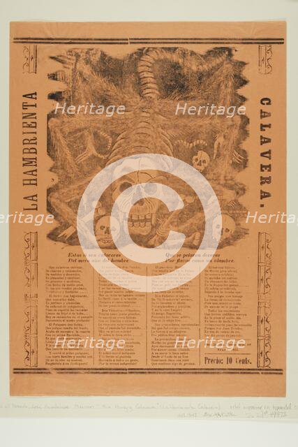 The Starving Calavera, 1915. Creator: José Guadalupe Posada.