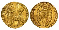 Ducato d'oro. Andrea Dandolo (1342-1354), Republic of Venice, 1345-1350. Creator: Numismatic, West European Coins  .