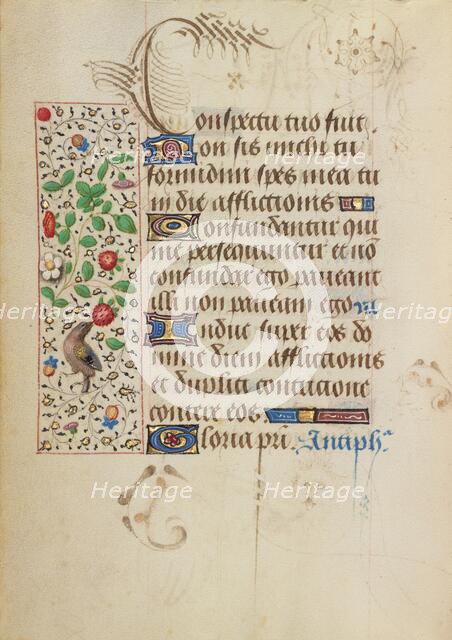 Decorated Text Page; Prayer Book of Charles the Bold, about 1471. Creator: Nicolas Spierinc.