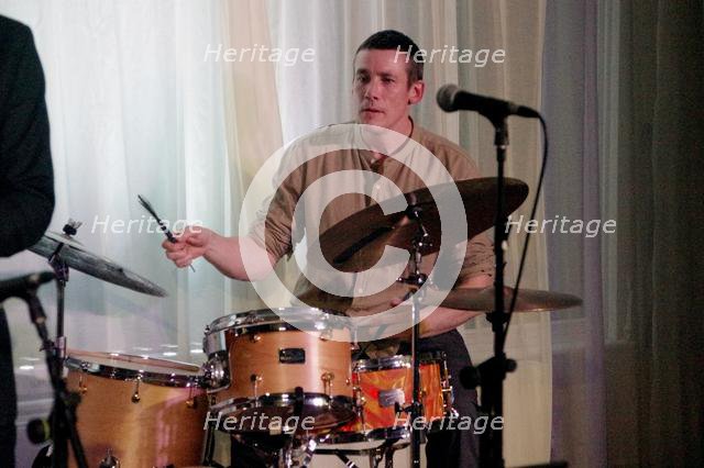 Jim Bashford, Xhosa Cole Quartet, Watermill Jazz Club, Dorking, Surrey, 21 Jan 2020. Creator: Brian O'Connor.