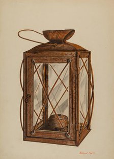 Farm Lantern, c. 1940. Creator: Richard Taylor.