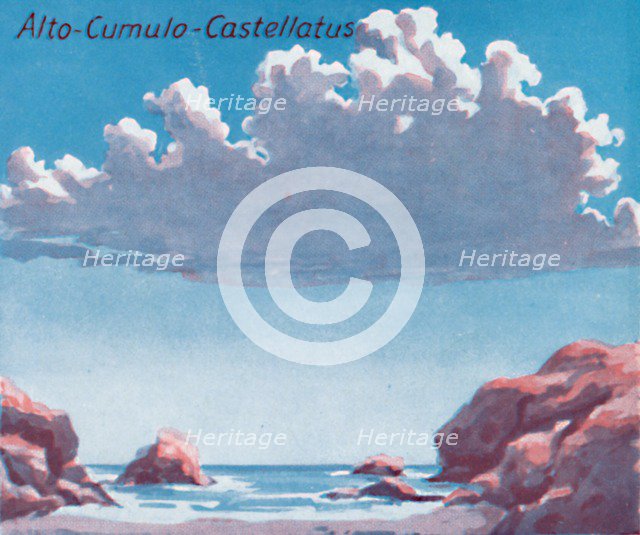 'Alto-Cumulo-Castellatus - A Dozen of the Principal Cloud Forms In The Sky', 1935. Artist: Unknown.